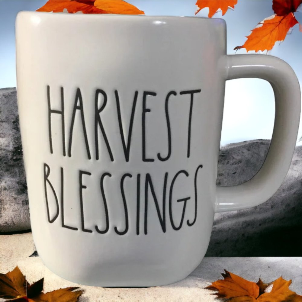RAE DUNN Harvest Blessing NEW MUG Coffee Tea